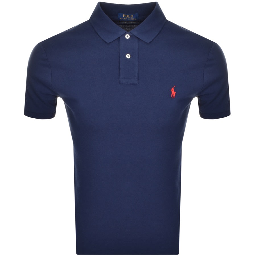 Alternative Image for ProductRalph Lauren Slim Fit Polo T Shirt Navy1